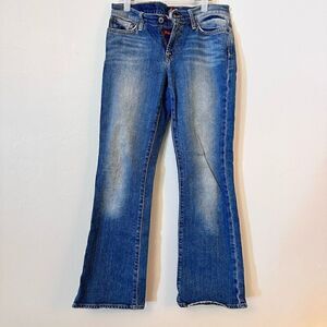Lucky Brand Women's Gene Montesan Acid Wash Boot Cut Blue Jeans Size 4/27